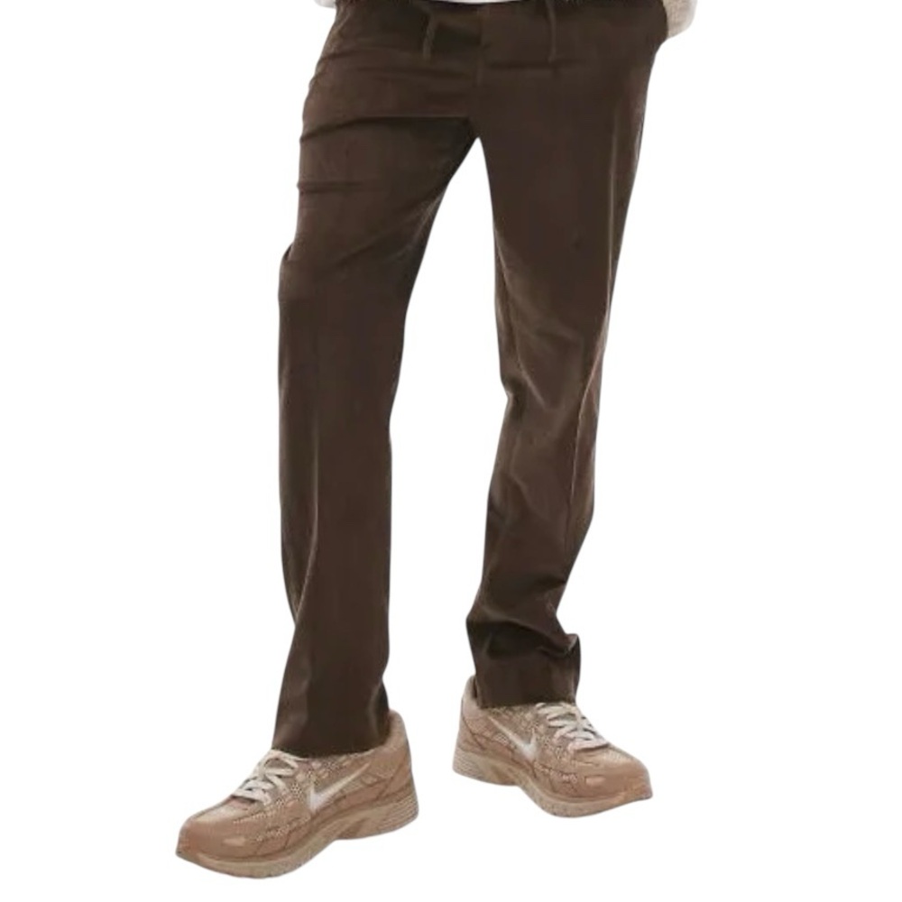 ASOS Topman Dark Sage Olive Green Corduroy Relaxed Fit Tapered Jogger Pants 36
